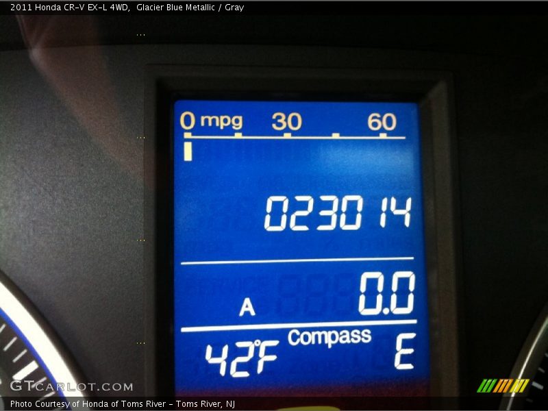 Glacier Blue Metallic / Gray 2011 Honda CR-V EX-L 4WD