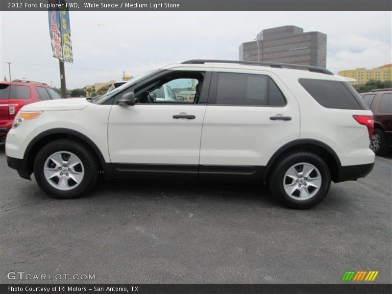 White Suede / Medium Light Stone 2012 Ford Explorer FWD