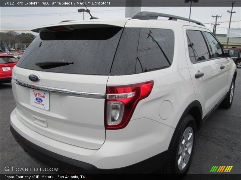 White Suede / Medium Light Stone 2012 Ford Explorer FWD