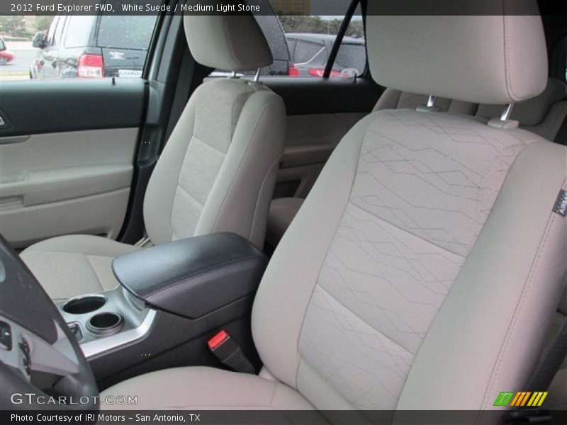 White Suede / Medium Light Stone 2012 Ford Explorer FWD