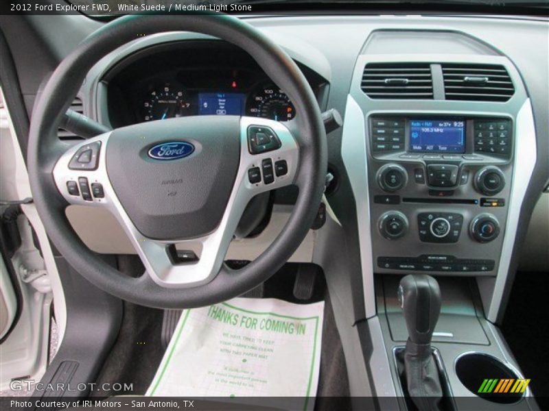 White Suede / Medium Light Stone 2012 Ford Explorer FWD