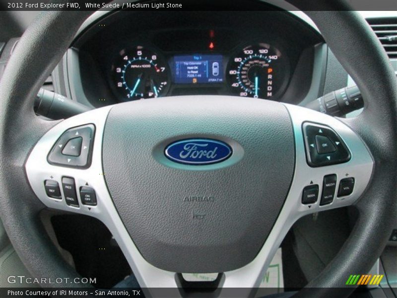 White Suede / Medium Light Stone 2012 Ford Explorer FWD