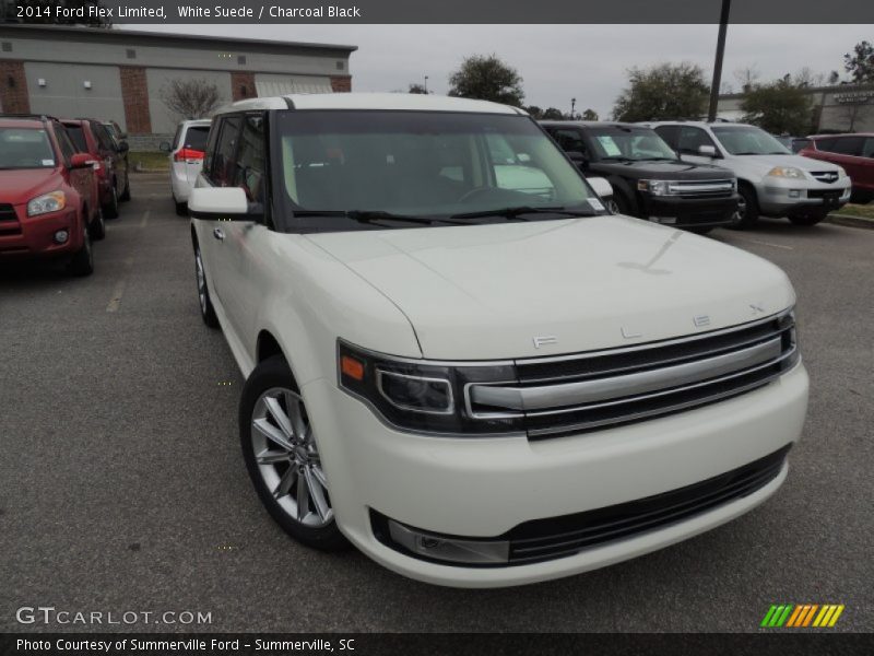 White Suede / Charcoal Black 2014 Ford Flex Limited