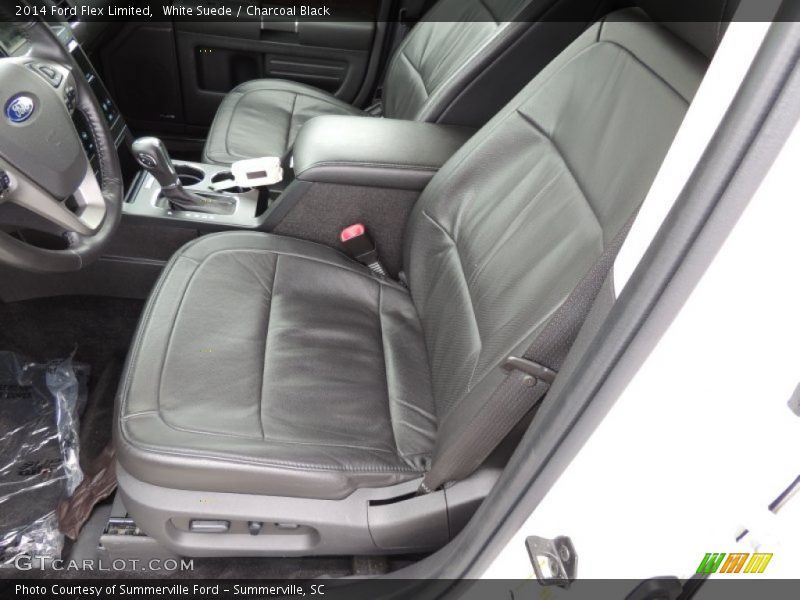 White Suede / Charcoal Black 2014 Ford Flex Limited