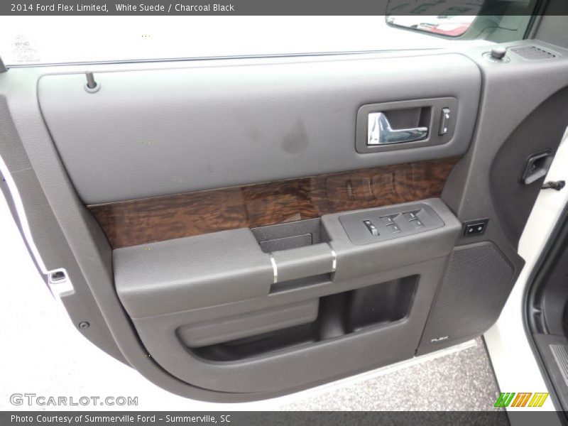 White Suede / Charcoal Black 2014 Ford Flex Limited
