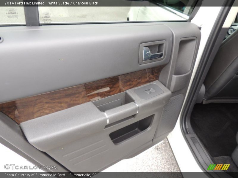 White Suede / Charcoal Black 2014 Ford Flex Limited