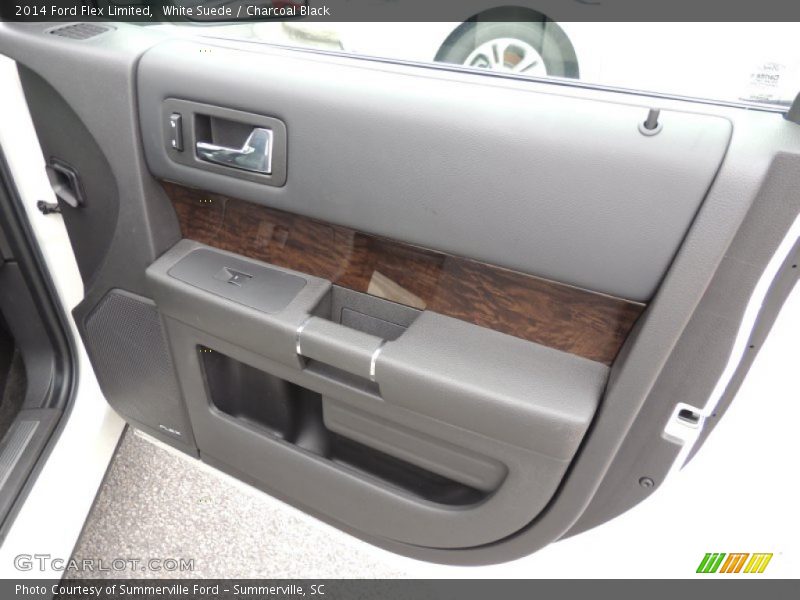 White Suede / Charcoal Black 2014 Ford Flex Limited