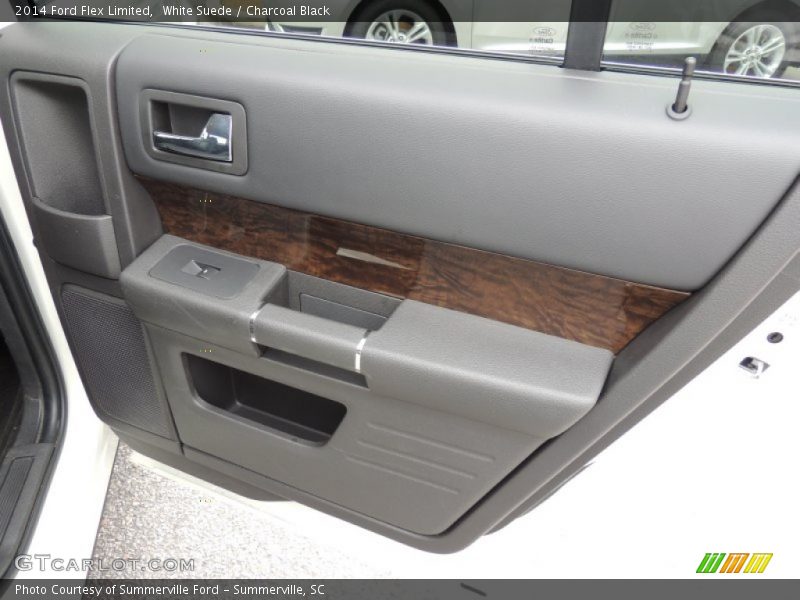 White Suede / Charcoal Black 2014 Ford Flex Limited