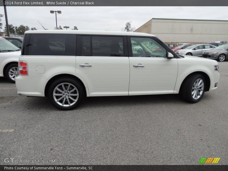White Suede / Charcoal Black 2014 Ford Flex Limited