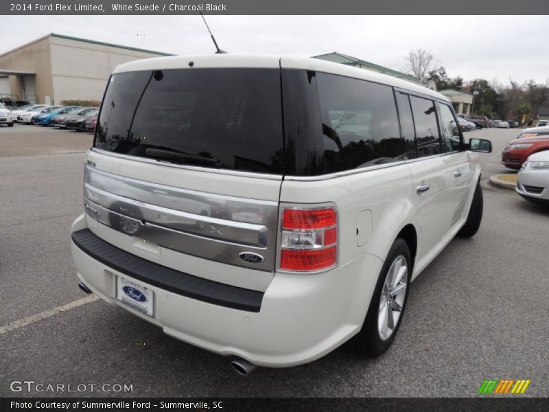 White Suede / Charcoal Black 2014 Ford Flex Limited