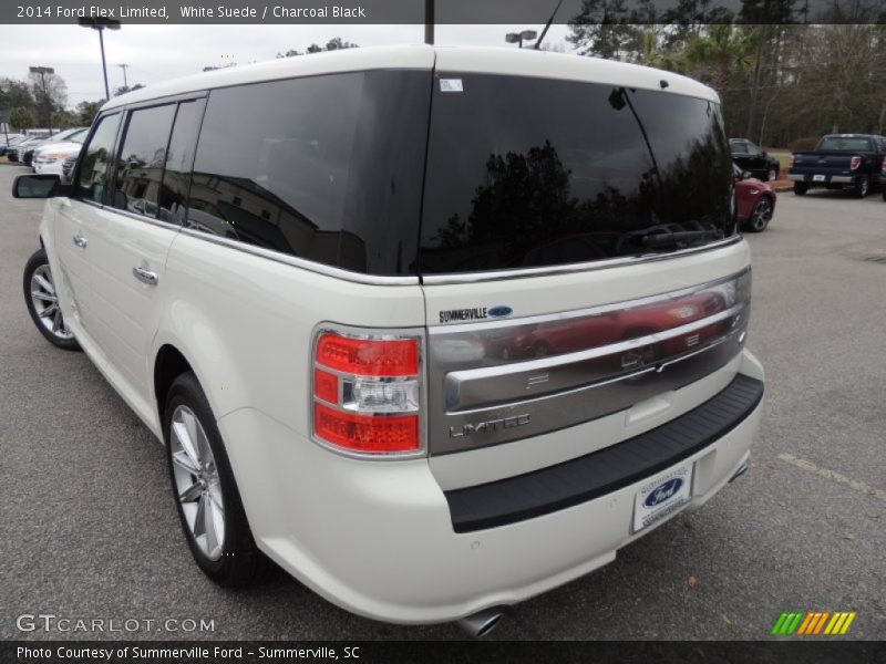 White Suede / Charcoal Black 2014 Ford Flex Limited