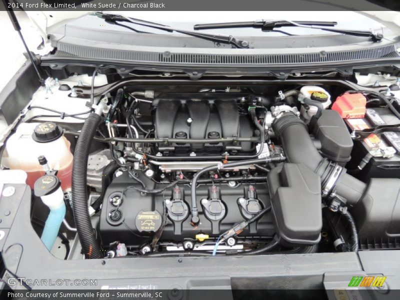 White Suede / Charcoal Black 2014 Ford Flex Limited