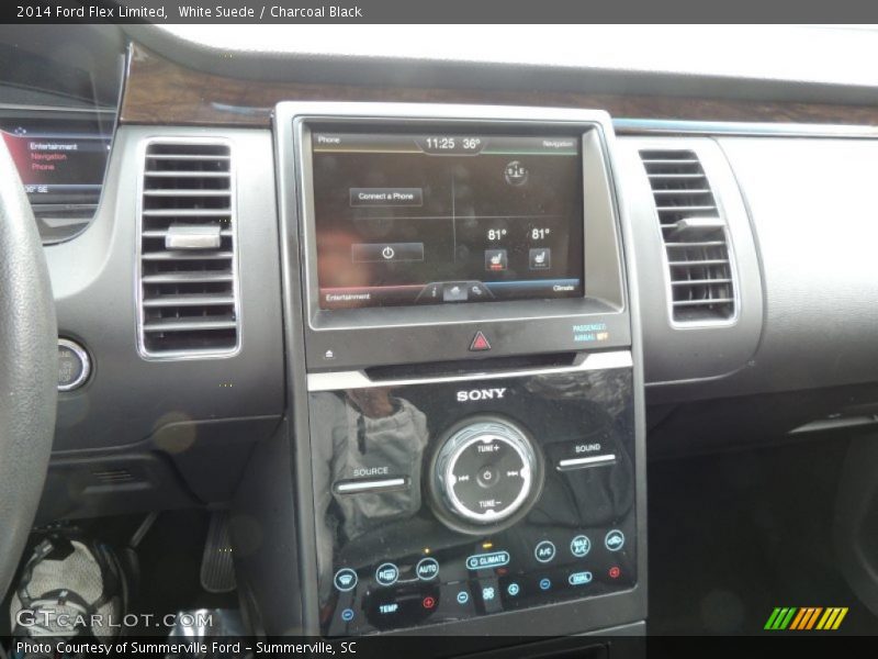 White Suede / Charcoal Black 2014 Ford Flex Limited