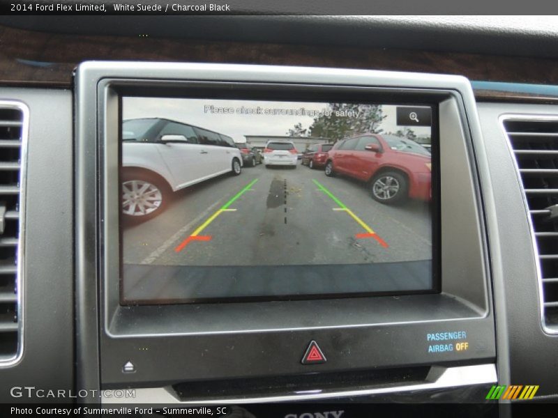 White Suede / Charcoal Black 2014 Ford Flex Limited