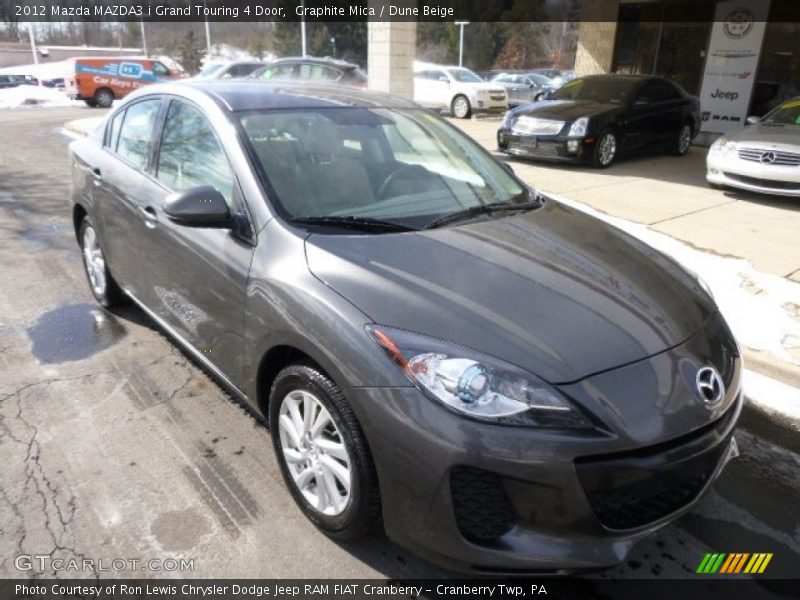 Graphite Mica / Dune Beige 2012 Mazda MAZDA3 i Grand Touring 4 Door