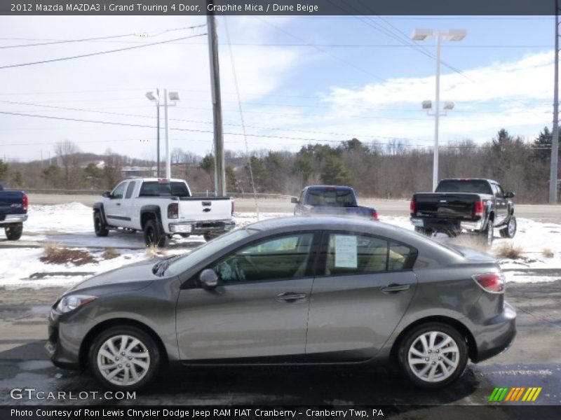 Graphite Mica / Dune Beige 2012 Mazda MAZDA3 i Grand Touring 4 Door