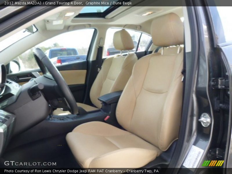 Graphite Mica / Dune Beige 2012 Mazda MAZDA3 i Grand Touring 4 Door