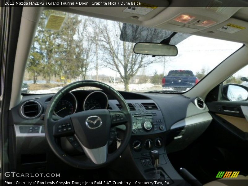 Graphite Mica / Dune Beige 2012 Mazda MAZDA3 i Grand Touring 4 Door