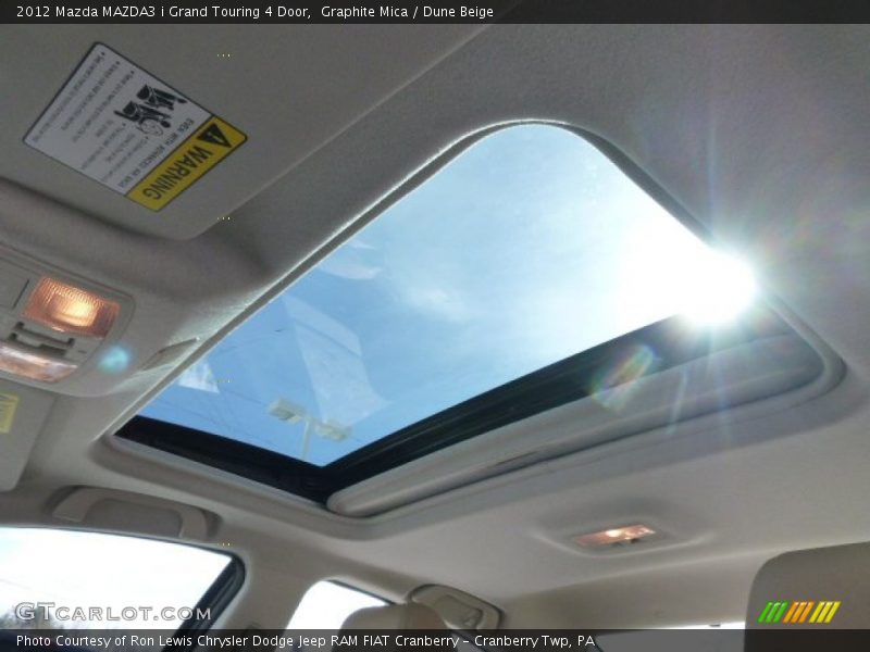 Graphite Mica / Dune Beige 2012 Mazda MAZDA3 i Grand Touring 4 Door