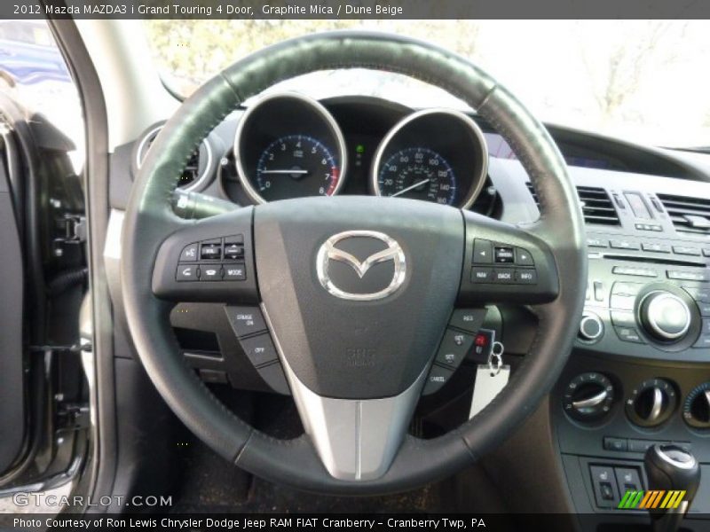 Graphite Mica / Dune Beige 2012 Mazda MAZDA3 i Grand Touring 4 Door