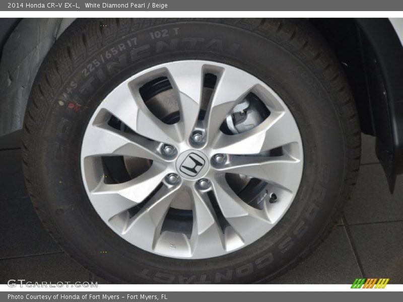 White Diamond Pearl / Beige 2014 Honda CR-V EX-L