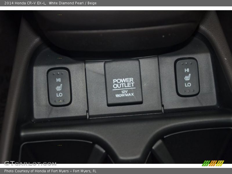 White Diamond Pearl / Beige 2014 Honda CR-V EX-L