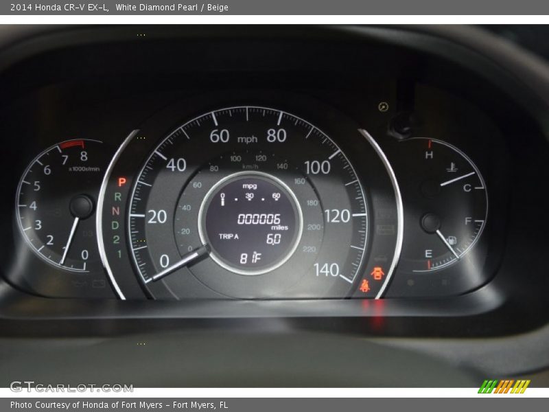 White Diamond Pearl / Beige 2014 Honda CR-V EX-L