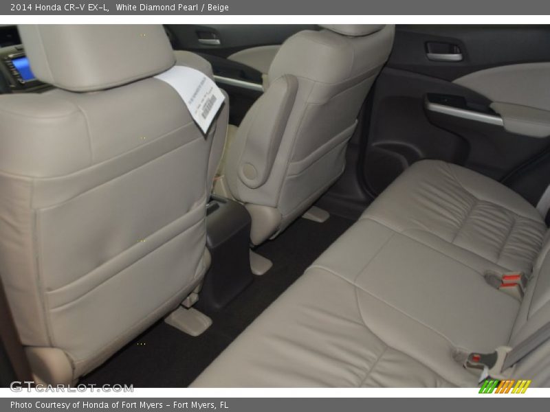 White Diamond Pearl / Beige 2014 Honda CR-V EX-L