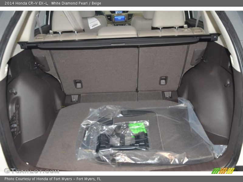 White Diamond Pearl / Beige 2014 Honda CR-V EX-L