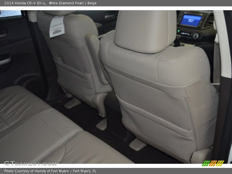 White Diamond Pearl / Beige 2014 Honda CR-V EX-L