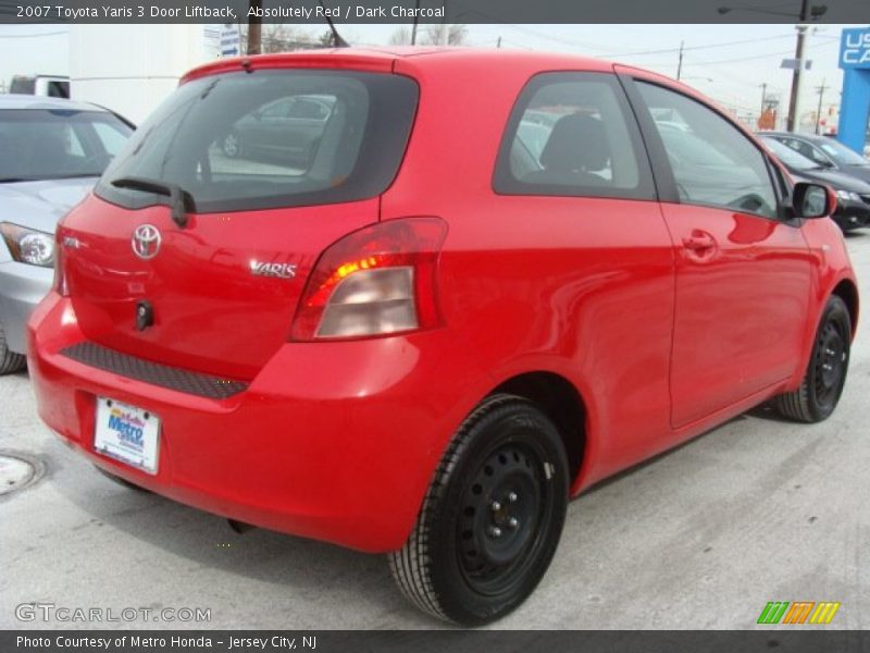 Absolutely Red / Dark Charcoal 2007 Toyota Yaris 3 Door Liftback