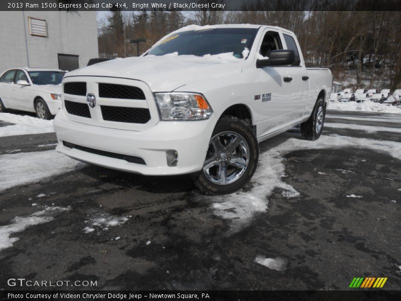 Bright White / Black/Diesel Gray 2013 Ram 1500 Express Quad Cab 4x4