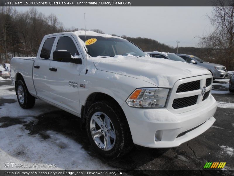 Bright White / Black/Diesel Gray 2013 Ram 1500 Express Quad Cab 4x4