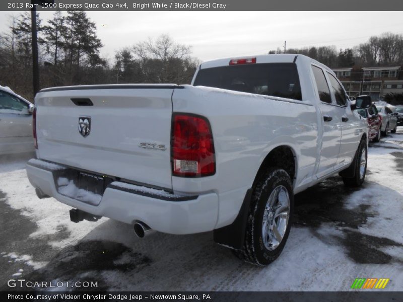 Bright White / Black/Diesel Gray 2013 Ram 1500 Express Quad Cab 4x4