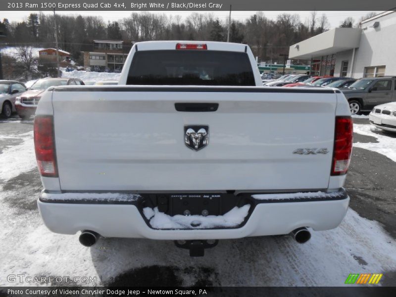 Bright White / Black/Diesel Gray 2013 Ram 1500 Express Quad Cab 4x4