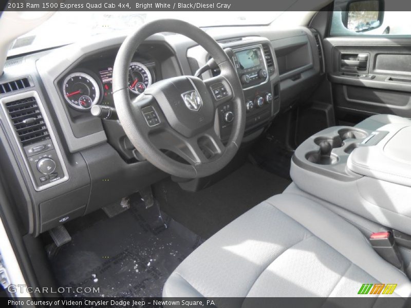 Bright White / Black/Diesel Gray 2013 Ram 1500 Express Quad Cab 4x4