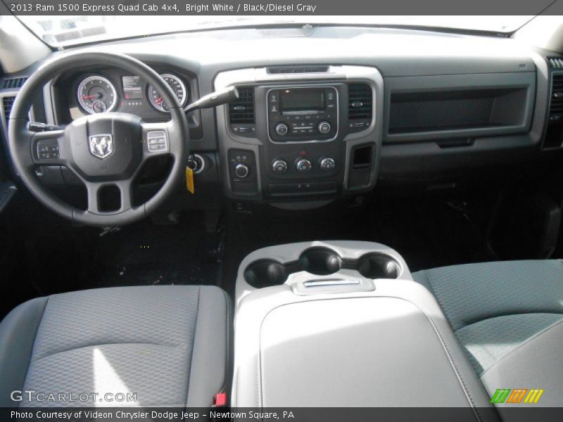 Bright White / Black/Diesel Gray 2013 Ram 1500 Express Quad Cab 4x4