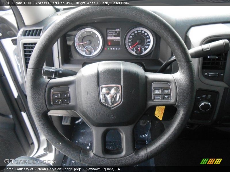 Bright White / Black/Diesel Gray 2013 Ram 1500 Express Quad Cab 4x4
