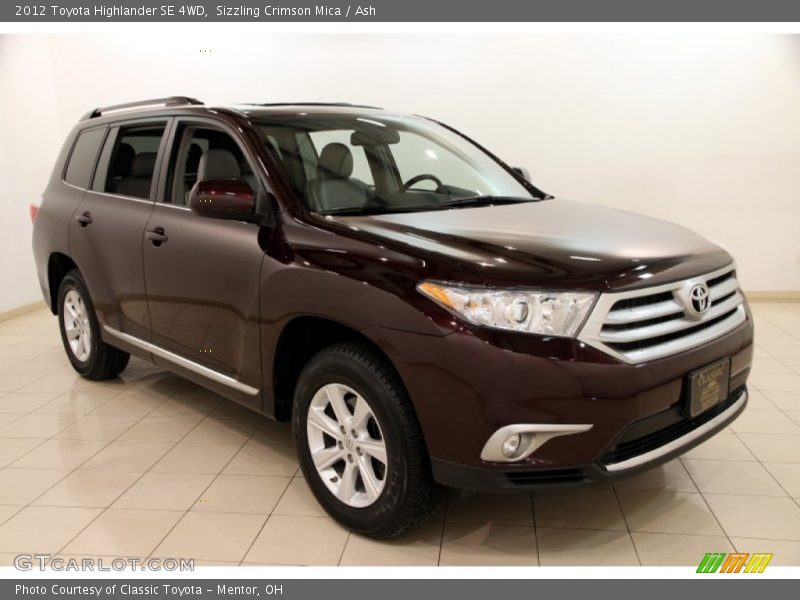 Sizzling Crimson Mica / Ash 2012 Toyota Highlander SE 4WD