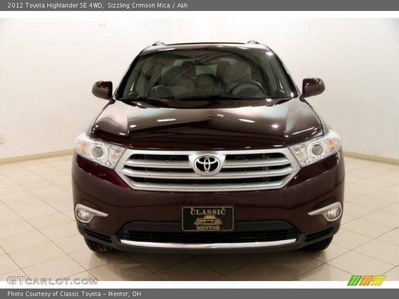 Sizzling Crimson Mica / Ash 2012 Toyota Highlander SE 4WD