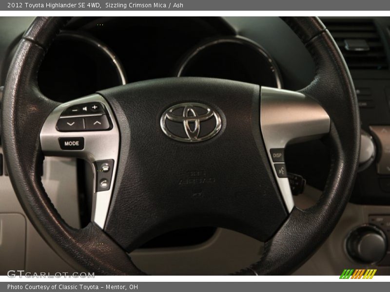 Sizzling Crimson Mica / Ash 2012 Toyota Highlander SE 4WD