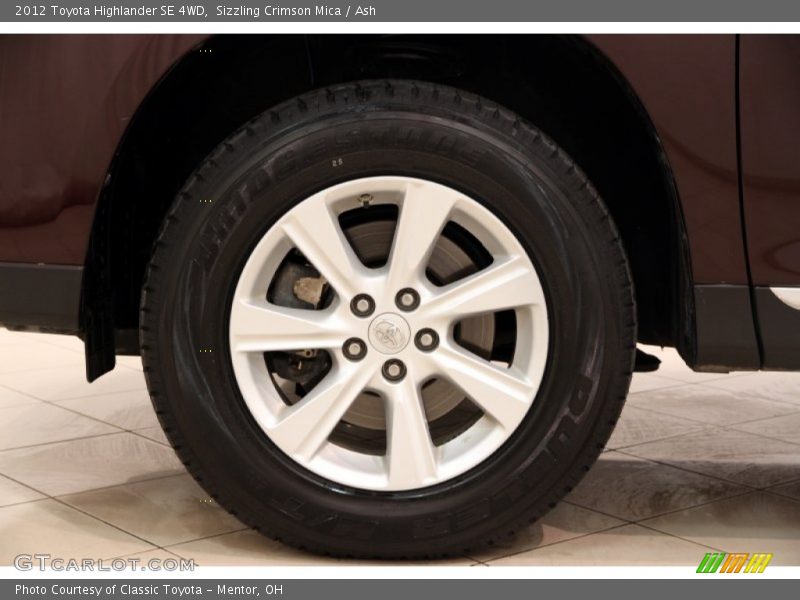 Sizzling Crimson Mica / Ash 2012 Toyota Highlander SE 4WD