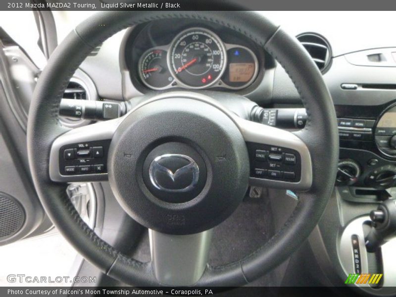 Liquid Silver Metallic / Black 2012 Mazda MAZDA2 Touring