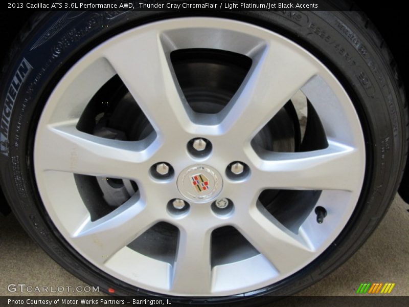 Thunder Gray ChromaFlair / Light Platinum/Jet Black Accents 2013 Cadillac ATS 3.6L Performance AWD