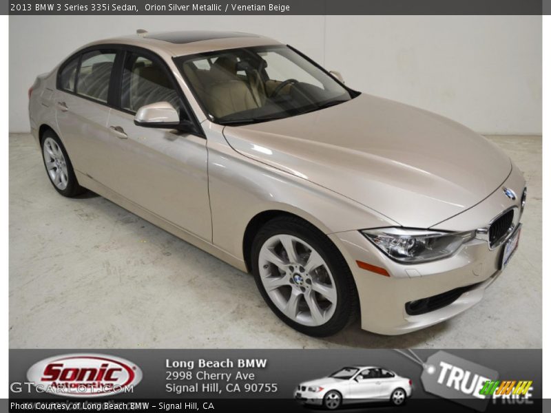 Orion Silver Metallic / Venetian Beige 2013 BMW 3 Series 335i Sedan