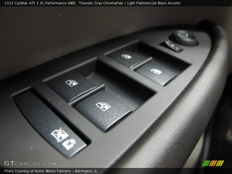 Thunder Gray ChromaFlair / Light Platinum/Jet Black Accents 2013 Cadillac ATS 3.6L Performance AWD