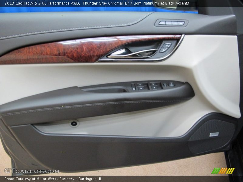 Thunder Gray ChromaFlair / Light Platinum/Jet Black Accents 2013 Cadillac ATS 3.6L Performance AWD
