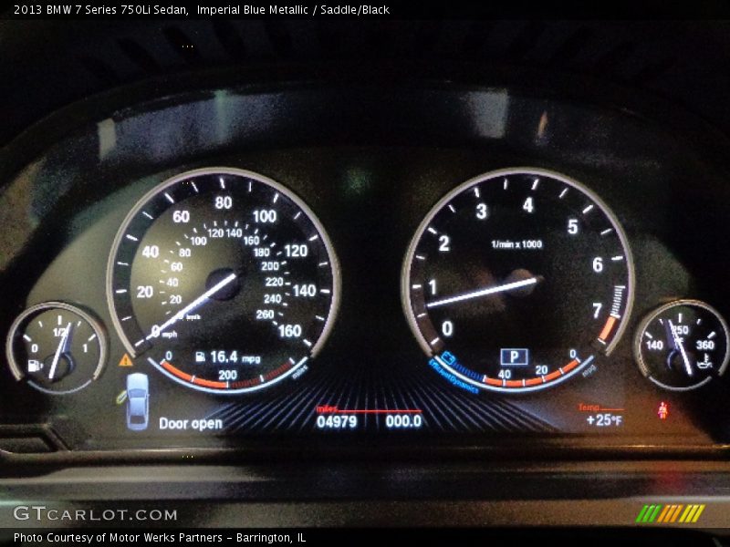Imperial Blue Metallic / Saddle/Black 2013 BMW 7 Series 750Li Sedan