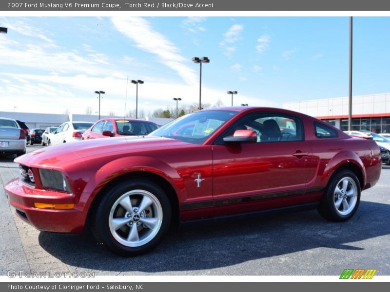 Torch Red / Black/Dove Accent 2007 Ford Mustang V6 Premium Coupe
