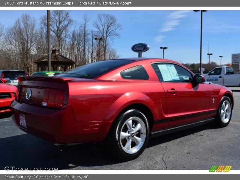 Torch Red / Black/Dove Accent 2007 Ford Mustang V6 Premium Coupe